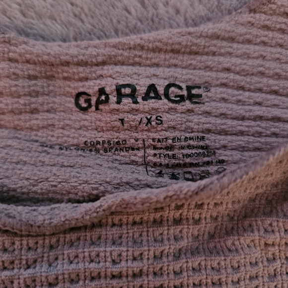 Garage Women's Gray Ruffle Top - Picture 2 of 3